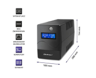 Qoltec Monolith (650VA/360W, 2xSchuko, USB, LCD, AVR) - 745083 - zdjęcie 4